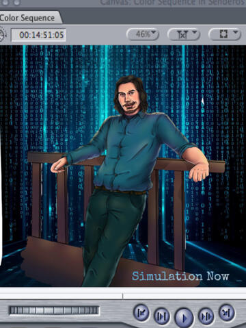 Simulation Now (Background and Frame created by me on PicArt)